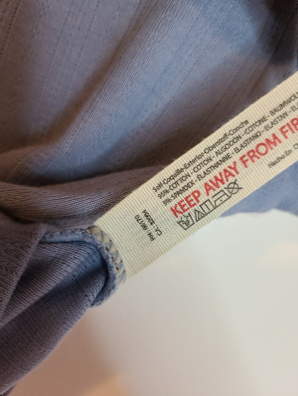 Free People Perfect Pointelle Baby Tee Size Sm Light Blue Chambray NWT - Picture 6 of 7